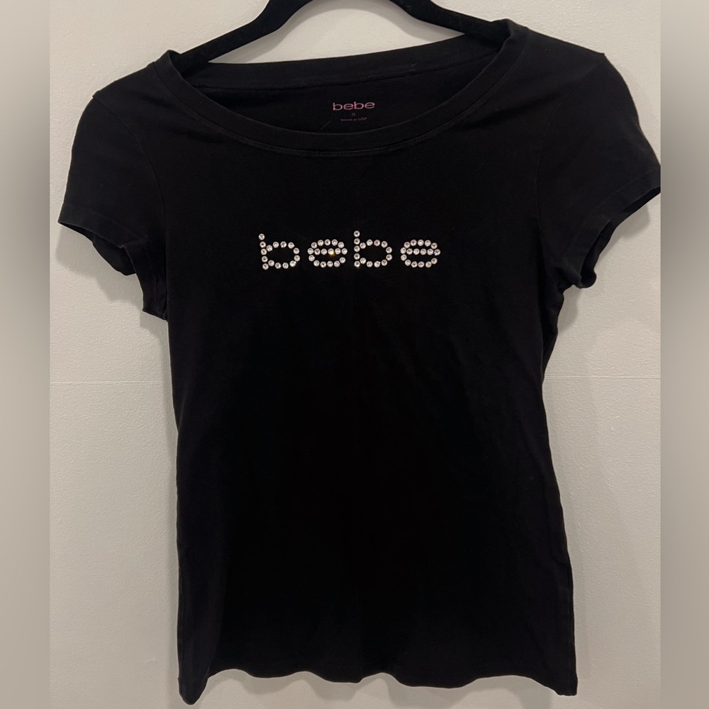 bebe black t shirt